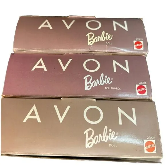 VINTAGE Set of 3 Special Editions AVON REPRESENTATIVE Barbies IN BOXES - Picture 12 of 16